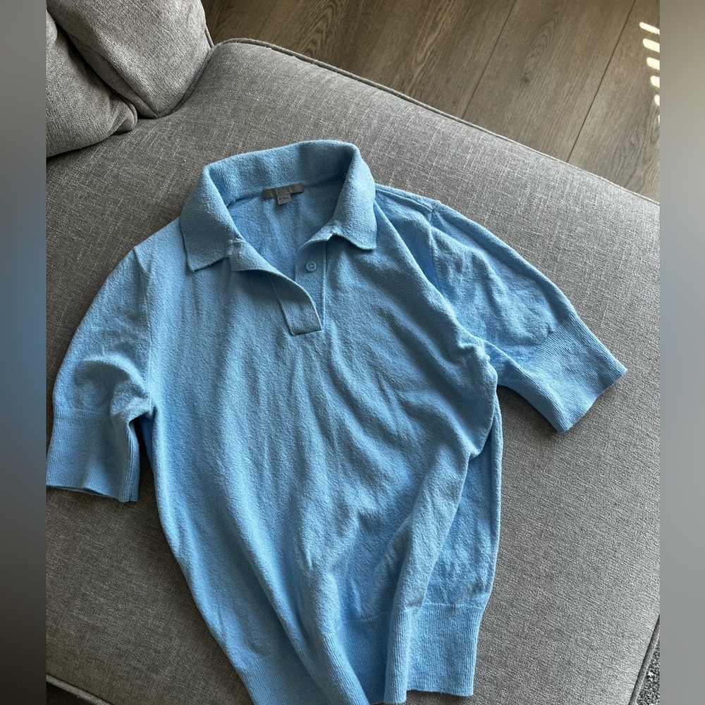 Cos knit baby blue polo
